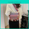 Wavy Tassel Pattern Single Shoulder Underarm Bag Ethnic Style Women Gift Fashion