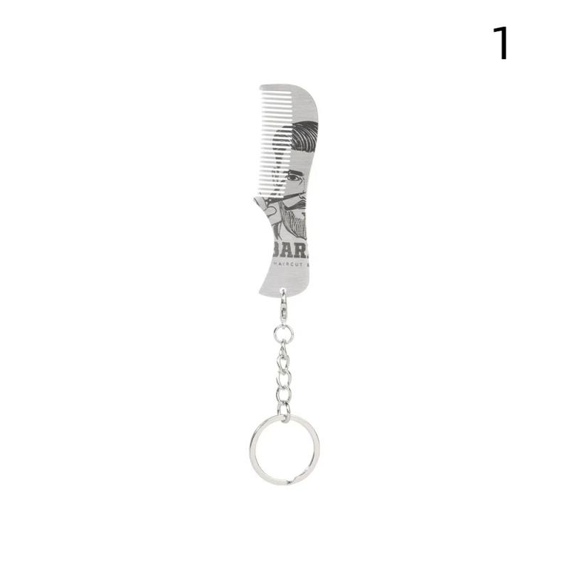 Stainless Steel Men'S Beard Comb Portable Mini Oil Head Comb For Barber Mustache Care Shaping Tools Pocket Size Hair Comb