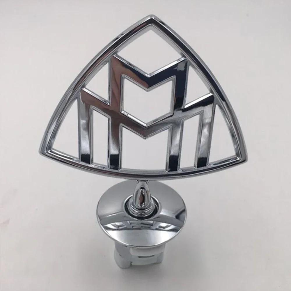 Maybach Logo Front Standing Metal Mark Emblem Auto Hood Rear Badge for Mercedes-Benz Maybach C E S Class S400 S500 S600 gsw8