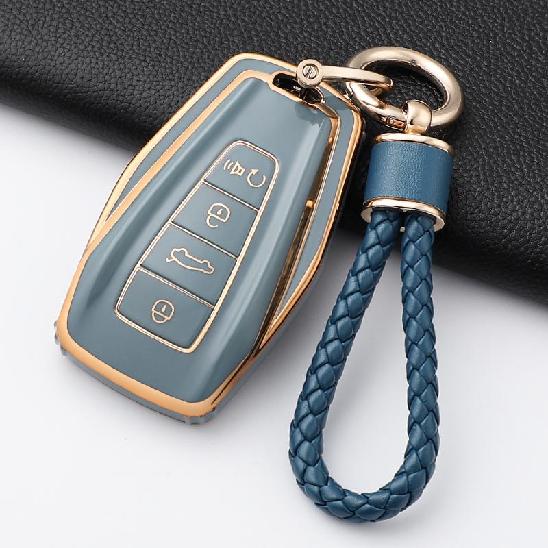 Fashion Tpu Car Key Case Cover Shell Fob For Geely Atlas Boyue Nl3 Coolray X6 X7 Ex7 Emgrand Kulrey Gt Gc9 Keychain Accessories
