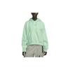 Nike logo embroidered hoodie long-sleeve sweatshirt for women green