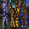Green Cable LED Christmas String Fairy Lights Garland Outdoor Waterproof For Birthday Party Halloween Garden Room Decoration