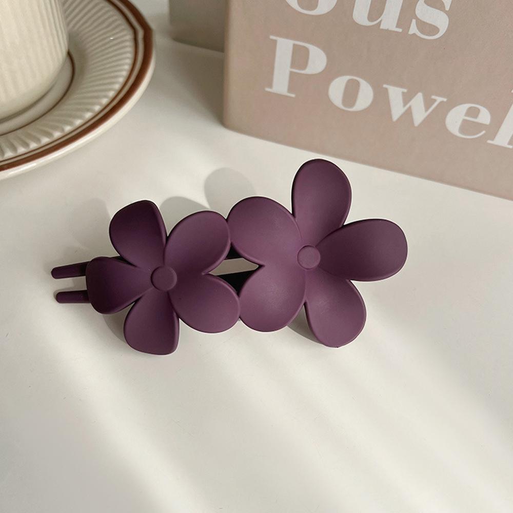 Girl Frosted Flower Big Hair Clip Hairpins Women Headwear Ponytail Duckbill Clips Hair Claws Barrettes