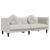 3 Piece Sofa Set with Cushions Cream Velvet