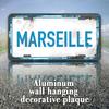 Vintage Marseille City Themed Aluminum Metal Sign Retro French City Style Wall Hanging Decor for Home Bar Cafe Office Living Roo