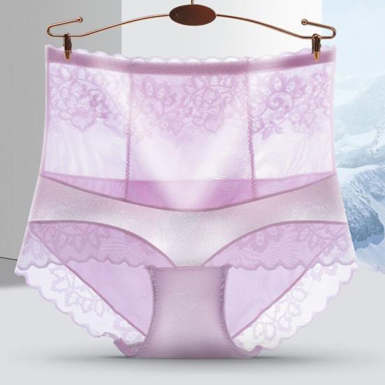 Women Lace Embroidery Flowers Panties Sexy High Waist Butt Lifter Briefs