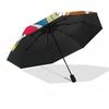 1pc Garfield & Odie Christmas Edition Umbrella - Automatic Opening, Portable 3-Fold Design, 8-Bone Iron Frame Outdoor Umbrella, Festive Gift for Fans,