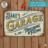 Custom Metal Tin Sign Personalized Garage Man Cave Decor Waterproof Retro Wall Art