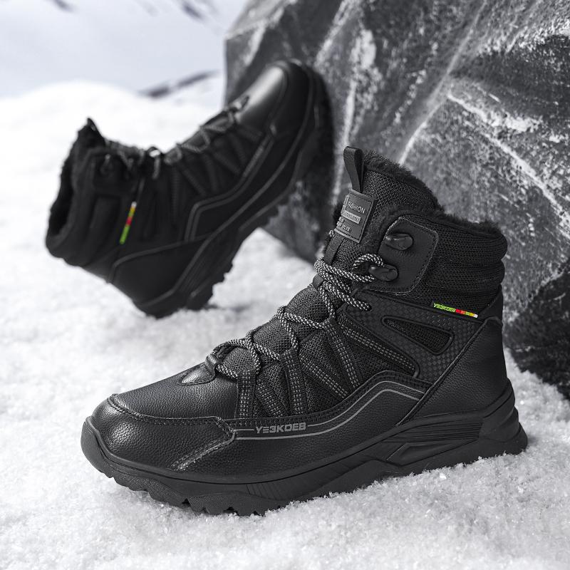 Winter Snow Boots For Men Women Keep Warm Cotton Shoes Outdoor Hiking Shoes Plush Warm High Ankle Boot Man Sneakers