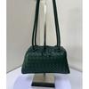 Woven PU Pillow Bag Women Small Structured Shoulder With Zip Crossbody Or Underarm Style