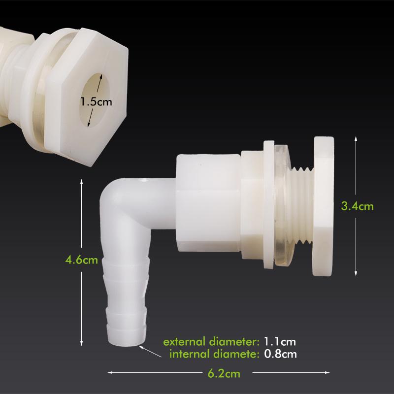 2Pcs Water Tank Hose Outlet Inlet Plastic Connector Poultry Pet Farming Chicken Rabbit Drinker Barbed Pagoda Joint Coupling