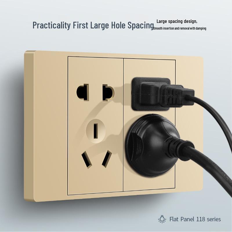 International Electric 118 Type Concealed Multi-Hole Panel: 16A, 6-Hole, 9-Hole, 12-Hole Switch and Socket.