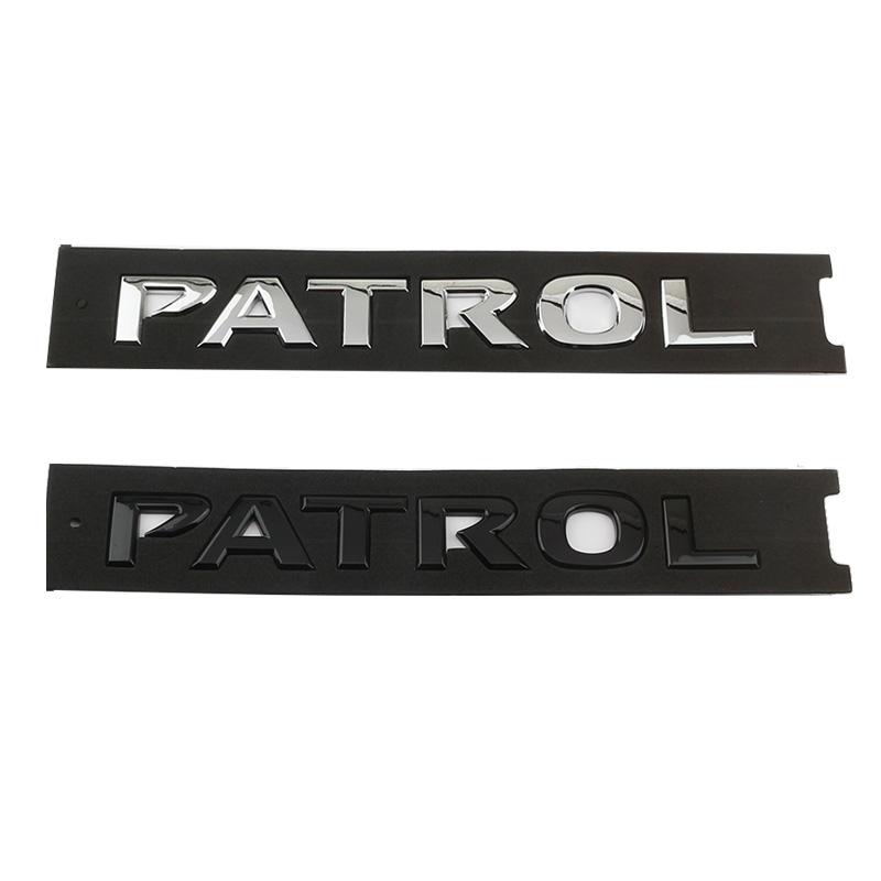 CHUQAZ1 Car 3D ABS Rear Trunk Letters Words Logo Badge Emblem Decals Sticker For Nissan Patrol Y60 Y61 Y62 Y63 Y64 Styling Accessories