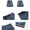 High Street Retro Blue Jeans Shorts Women Summer New Baggy Wide Leg Denim Half Pants Fashion Streetwear Y2k Clothing Oversize