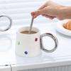 Gemstone Ceramic Mug Coffee Mug With Spoon Home Mug High value Office Couple To Cup Afternoon Tea Friends Girlfriends Small Gift