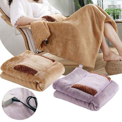 60x80cm Electric Heating Blanket USB Multifunctional Winter Hand Warming Knee Pads Office Lunch Break Wool Travel Blanket