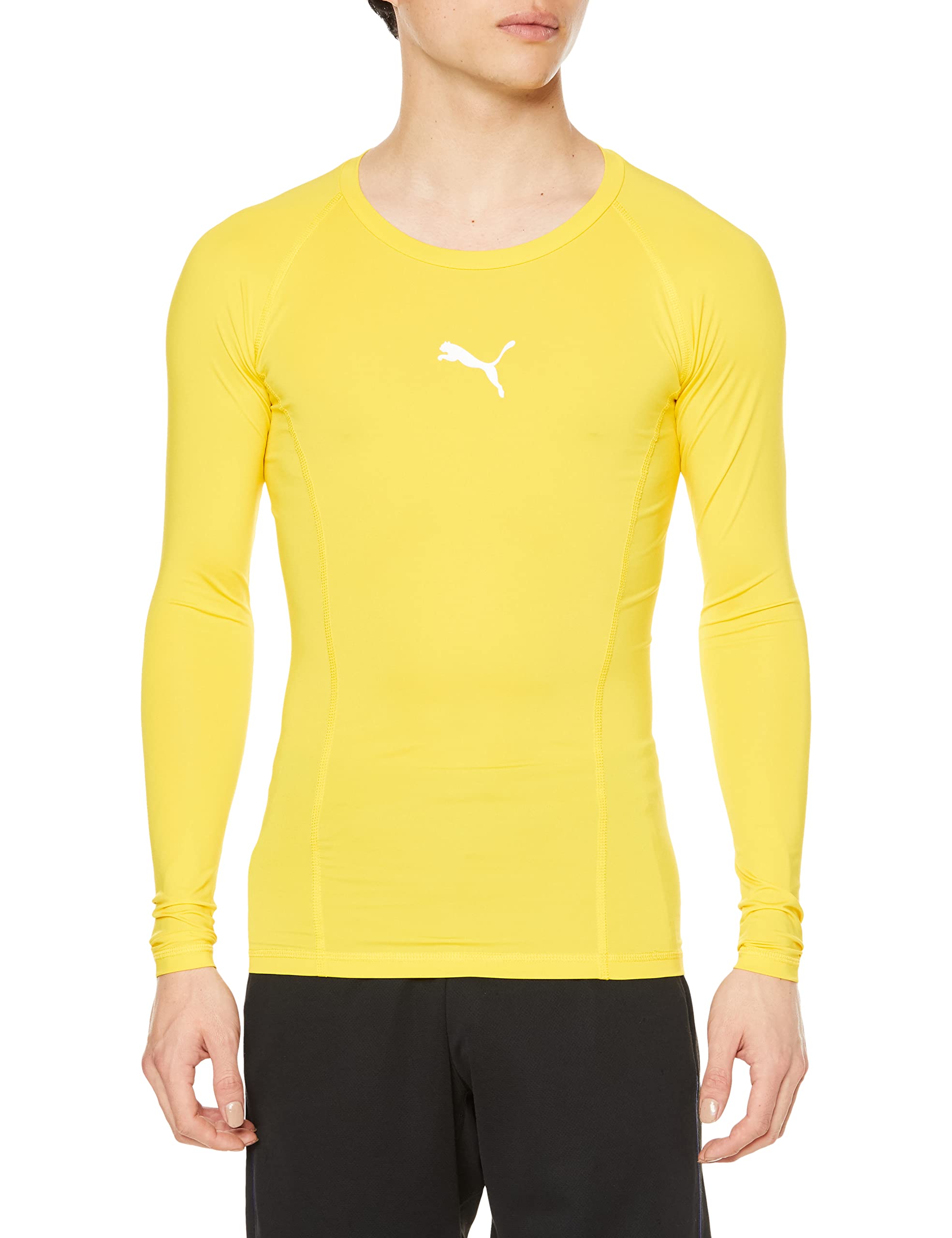 

Soccer Compression Inner Moisture Absorbent Quick Drying LIGA BASELAYER SS LS 658223 24 Color Cyber Yellow XL [PUMA] T-Shirt Men s Fall/Winter (06)