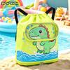 Sac à dos de natation dessin animé pour enfants Séparation sec/humide Sac étanche avec compartiment à chaussures Grande capacité Portable Plage Piscine Salle de sport Rangement