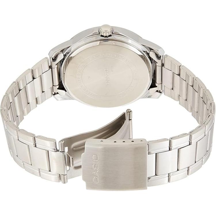 Casio Simple Atmospheric Steel Band Waterproof Quartz Movement Stainless Steel Watch Men Watches White MTP-V004D-7B