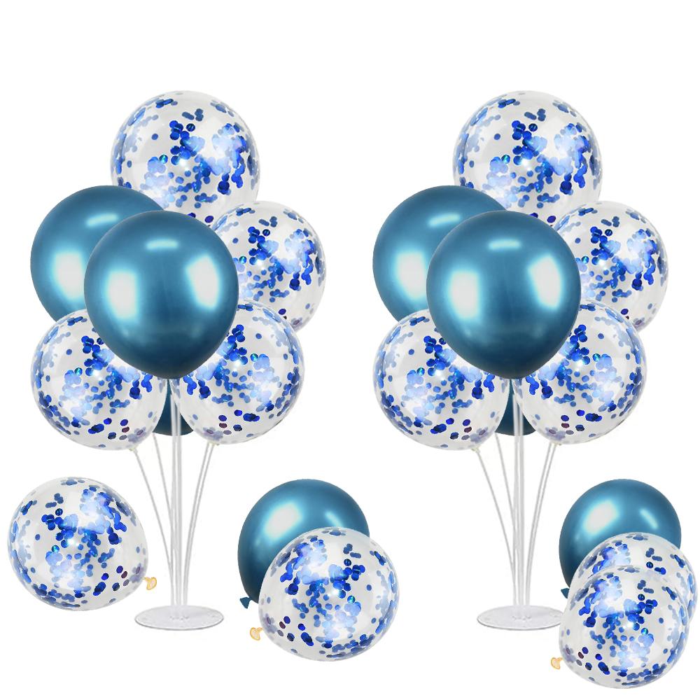 2 Set Kit Supporto per Palloncini, con 20 palloncini, Porta Bastoncini per Palloncini con Base per Tavolo Decorazioni per Festa di Laurea Compleanno Rivelazione di Genere