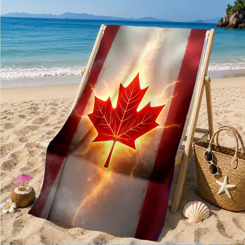 Canada Day Celebration Beach Towel, Quick-drying, Easy To Care For, Suitable for Both Fitness and Beach Vacations,Sports Essential