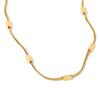 Yhpup Trending Stainless Steel Snake Chain Necklace Gold & Platinum Plated Personalized Simple Collar Jewelry Accessories