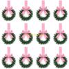 Plastic Bowknot Ribbon Wall Hanging Rings Wreath Multipurpose Decorative Closet Accessories for Festival Event D57B