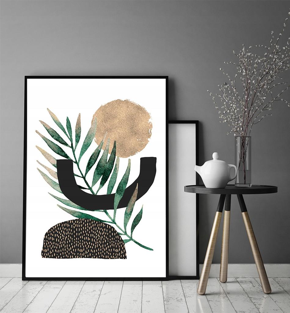 Obraz plakat w ramie 53x73 cm liść p995
