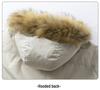 Men's Winter Mid-Length White Duck Down Parka with Large Fur Collar