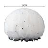 1PCS Waterproof Shower Cap Leopard Print Double Layer Elastic Shower Hair Cover Reusable Wave Point Shower Cap Bathroom Supplies