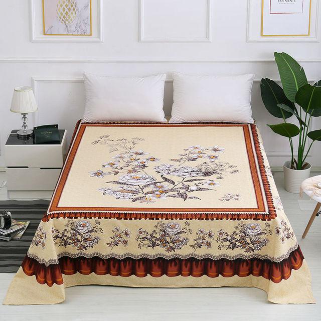 Thicken Brushed Flat Sheet Soft Sanding King Size Bed Sheet Red Wedding Bed Sheet for Cozy Sleep