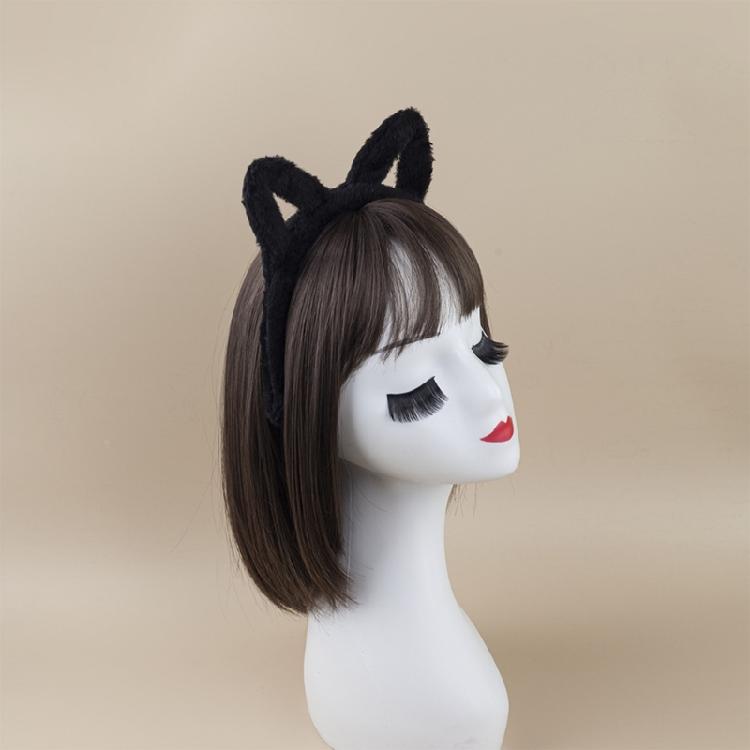 Cats Headband Set Plush Tail Cats Headband Bows Tie Skirt Animals Cosplay Set Cats Costume Set for Halloween