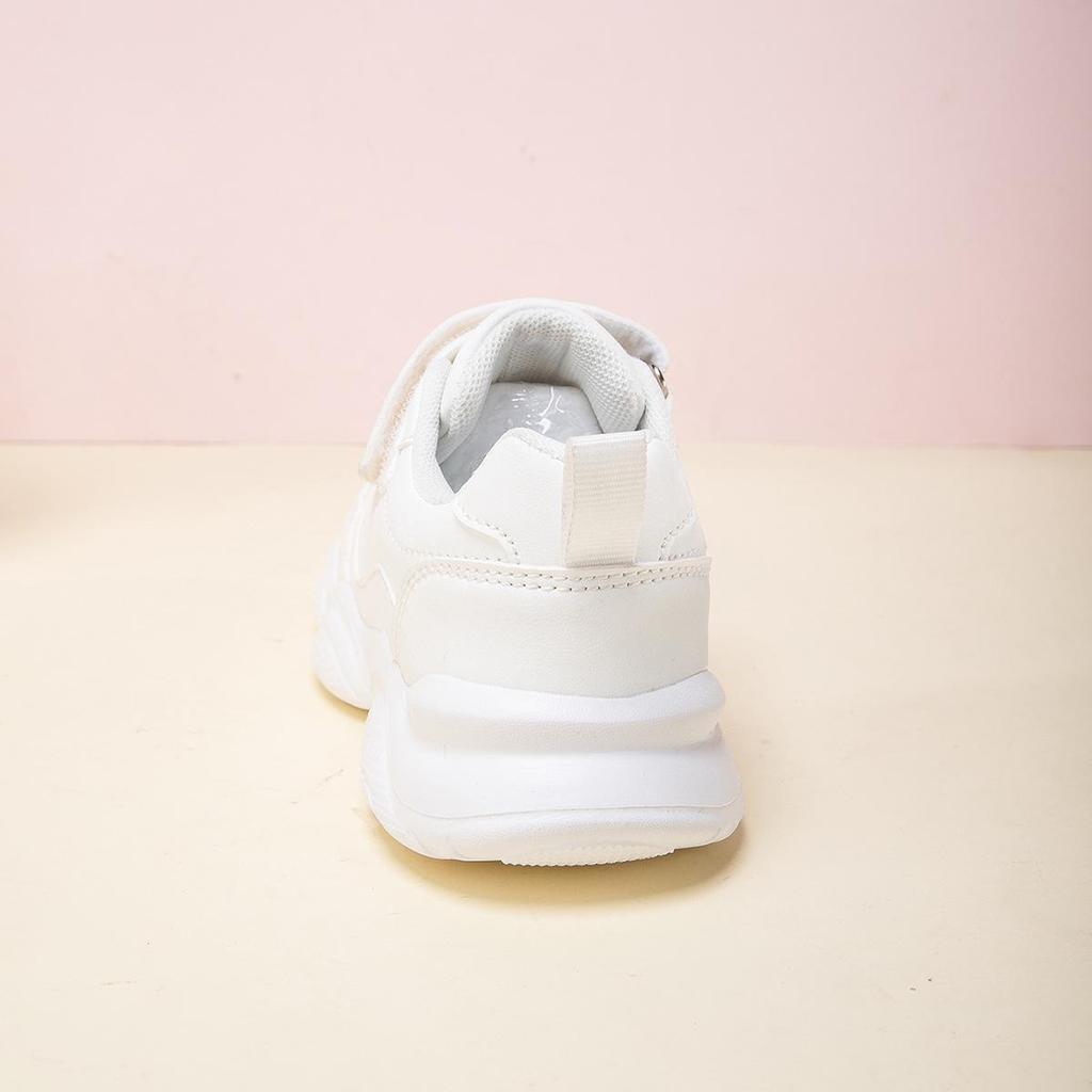 Kids' White Sneakers - Unisex Sports & Casual Shoes for Spring & Autumn