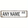 1pc Retro Aluminum Street Sign Custom Text Personalized Home Decor