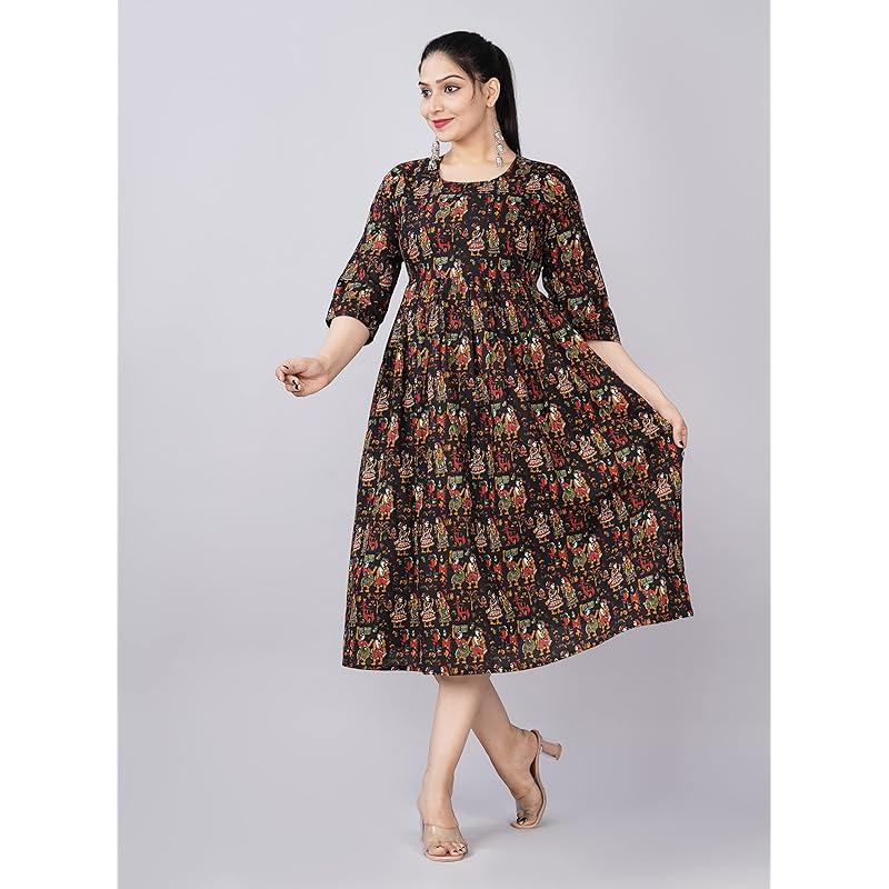 Jikonet Women's Maternity Kurti for Feeding Zippers (246) (X-Large, Black)