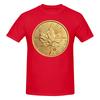 Canadian Maple Leaf 1oz Gold Coin Shopping Tshirt Sporty Trendy Seamless Splicing Shirt