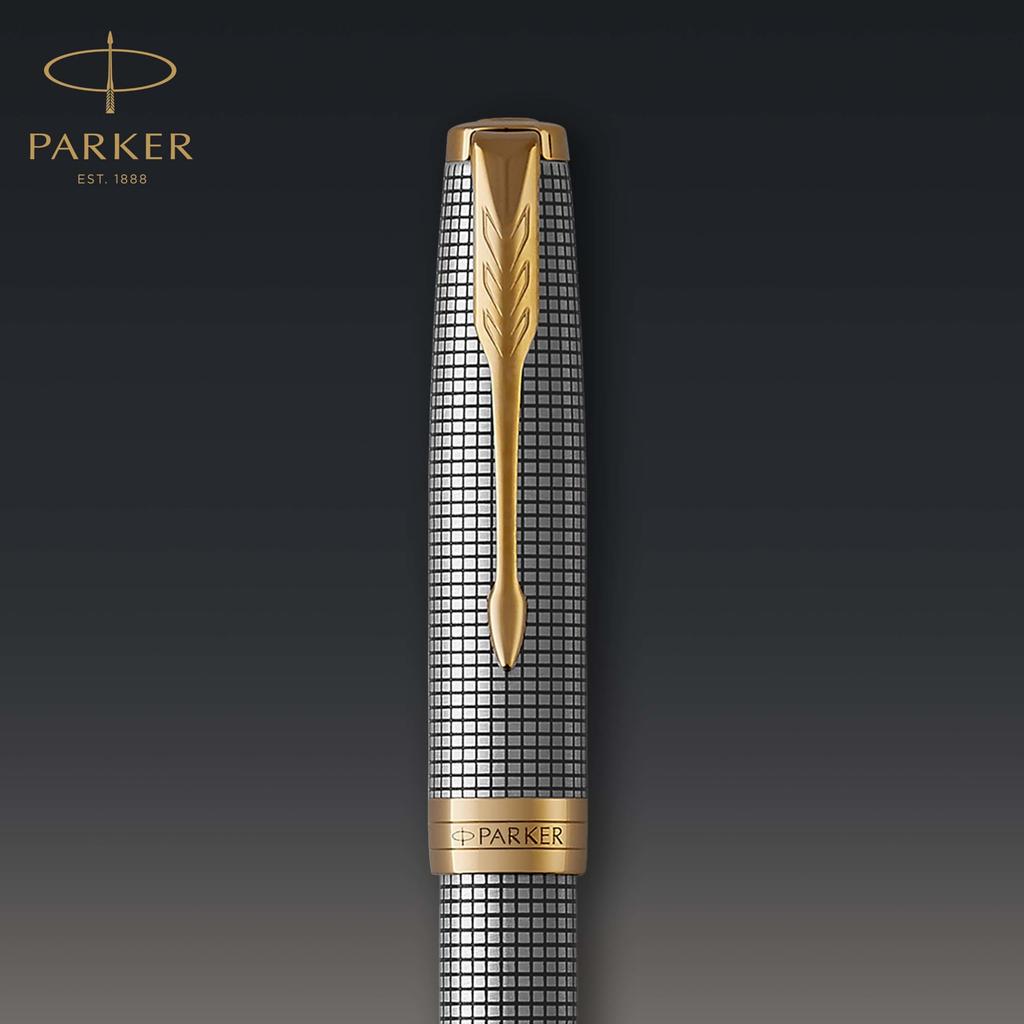 PARKER Sonnet Premium Sizzle GT Fountain Fine 18K Gold Gift Officially Product Number 1931489 Pen, Nib, Nib, Boxed, Imported,