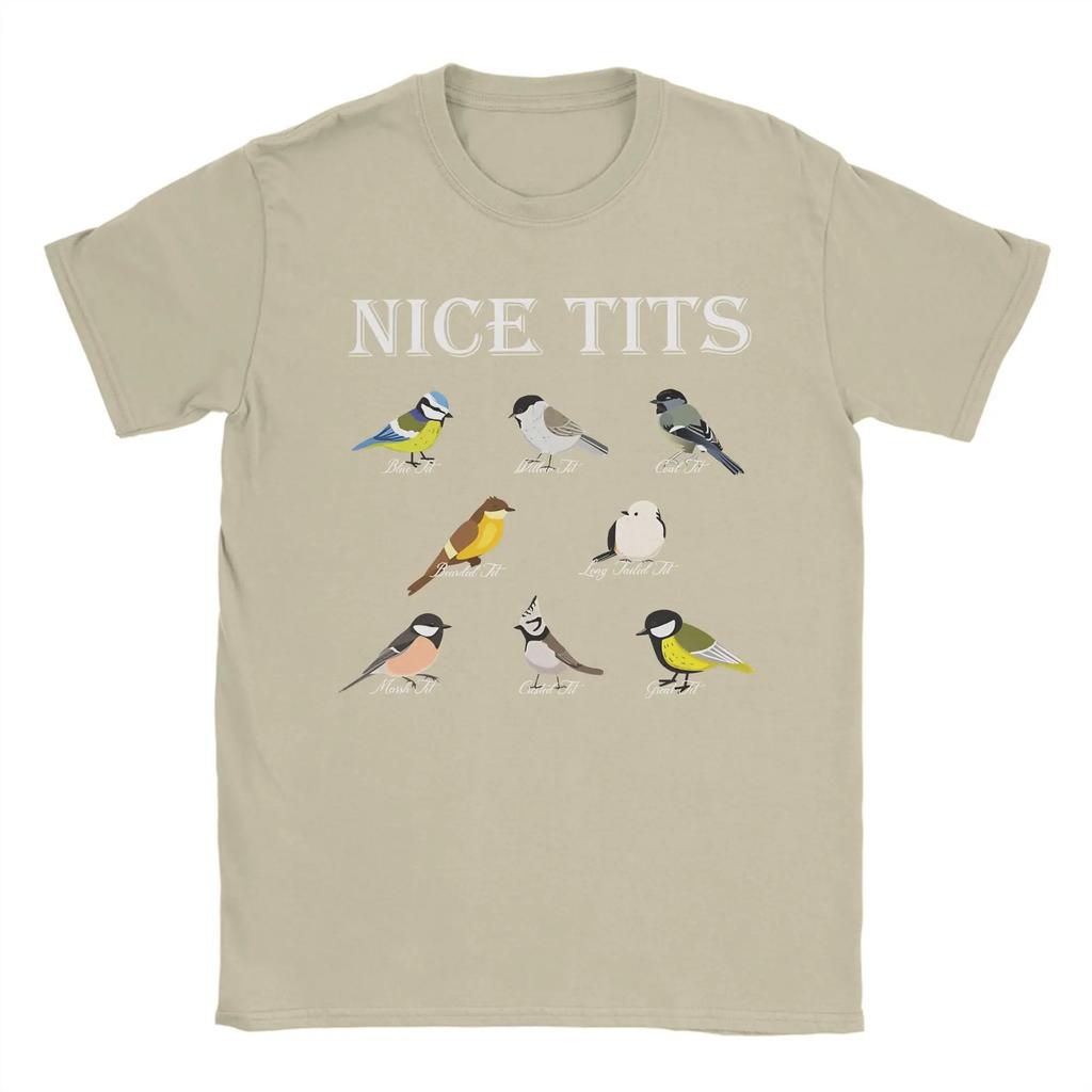 Funny Nice Tits Humor T Shirt Men's Women's Crewneck Short Sleeve Clothing Cotton Summer Tops