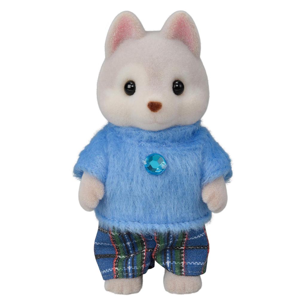 Sylvanian Families Dolls ST Mark Ages 3 and Toy Sylvanian Epoch [Husky Family] FS-41 Certified, Up, Dollhouse, Families,