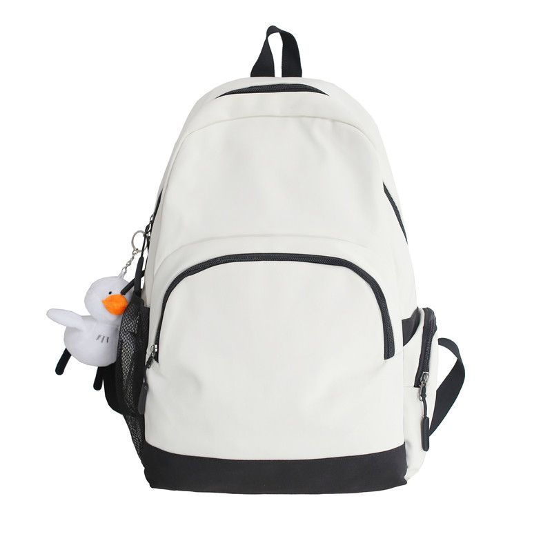 

Schoolbag Backpack Male Junior High School Girl High School Student Backpack Student 2025 New Arrival Large Capacity Fashion out Bag Beige White