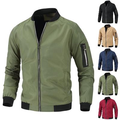 Spring And  Youth Men's Stand Collar Zipper Casual Jacket Men's Coat