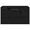 VidaXL Wall Cabinet Black 60x30x35 Cm Solid Pine Wood 818354