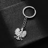 Vintage Poland Eagle Pendant Keychain for Men Women Gold Silver Metal Animal Backpack Keyring Ethnic Key Chain Rings