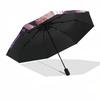 1 Stück Outdoor-Schirm mit süßem Anime-Mädchen-Design - Automatisches Öffnen/Schließen, Tragbares 3-fach faltbares Design, 8-Speichen-Eisenrahmen - Perfektes Geschenk für Fans, T