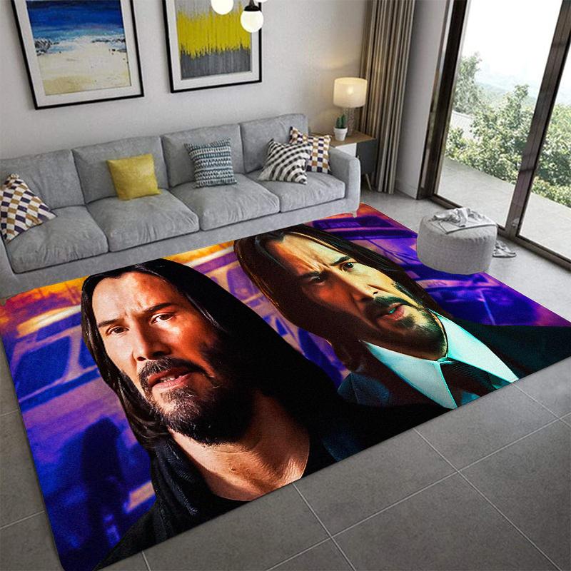 Tappeto stampato J-John Wick, tappetino da yoga alla moda, tappeto decorativo per camera da letto, soggiorno, bagno, tappetino decorativo per pavimento, regalo di compleanno