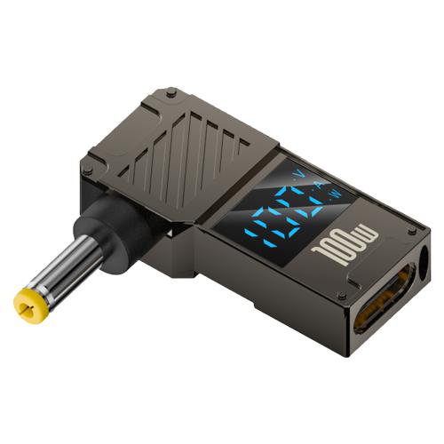 

PD 100W Laptop Charging Adapter Type-C to DC 4.0x1.7mm Digital Display Fast Charging Converter As Shown A