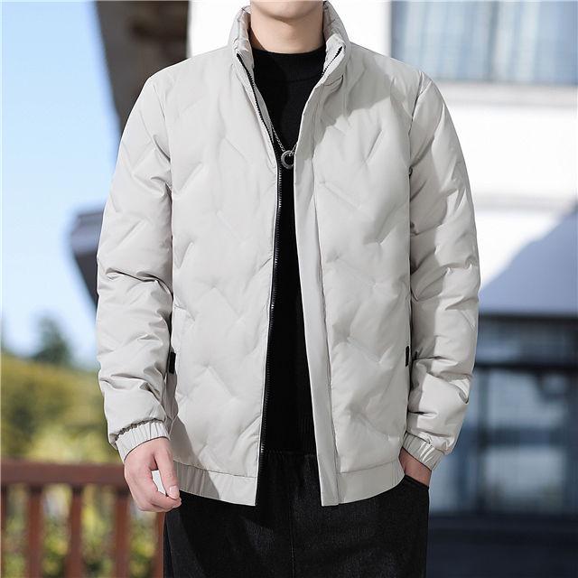 

Men s 80% White Duck Down Jacket - Warm, Lightweight, Cold-Resistant, Stand-Up Collar Winter Fashion 4XL (for 175-195 jin)