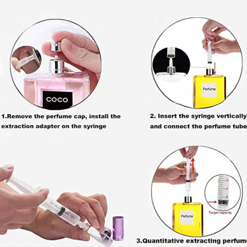 3Pcs Perfume Injection Converter Plastic Refill Adapter Tool For Transfer Liquid To Empty Bottle Travel Cosmetic Diy Accessory