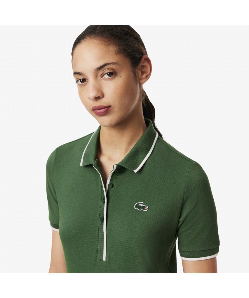 LACOSTE Dames Tennis Heritage Tipping Poloshirt Pf8603-55N Yrr