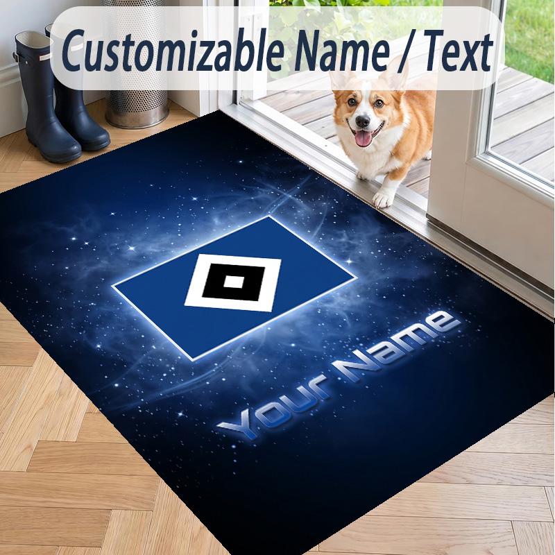 Custom Text Printed Rug Hamburger SV Non Slip Floor Carpet For Home Room Decor